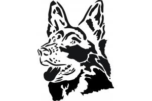 Stencil Schablone  Schaeferhund (2)